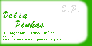 delia pinkas business card